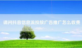 请问抖音信息流投放广告推广怎么收费