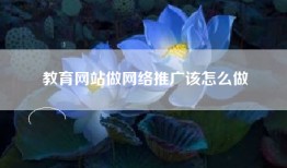 教育网站做网络推广该怎么做