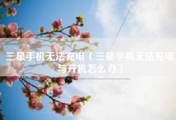 三星手机无法充电（三星手机无法充电与开机怎么办）