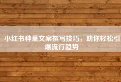 小红书种草文案撰写技巧，助你轻松引爆流行趋势