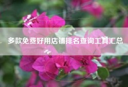 多款免费好用店铺排名查询工具汇总