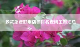 多款免费好用店铺排名查询工具汇总