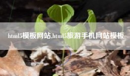 html5模板网站,html5旅游手机网站模板