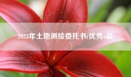 2023年土地测绘委托书(优秀6篇)