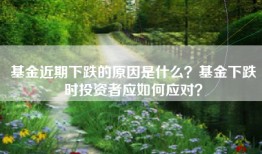 基金近期下跌的原因是什么？基金下跌时投资者应如何应对？