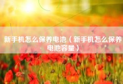 新手机怎么保养电池（新手机怎么保养电池容量）