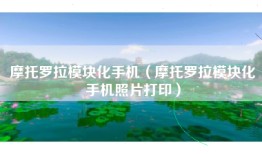摩托罗拉模块化手机（摩托罗拉模块化手机照片打印）