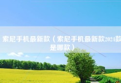 索尼手机最新款（索尼手机最新款2024款是哪款）