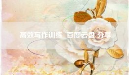 高效写作训练  百度云盘 分享
