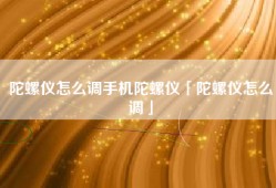 陀螺仪怎么调手机陀螺仪「陀螺仪怎么调」