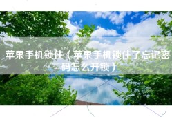 苹果手机锁住（苹果手机锁住了忘记密码怎么开锁）