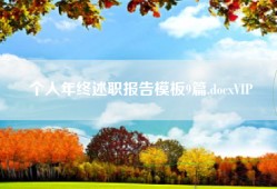 个人年终述职报告模板9篇.docxVIP
