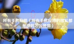 所有手机应用（所有手机应用的图片都是横的怎么竖屏）