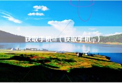 获取手机id（获取手机ip）