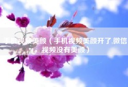 手机视频美颜（手机视频美颜开了,微信视频没有美颜）
