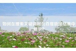 如何在搜索关键词时在百度地图结果中展示？
