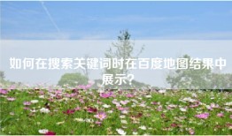 如何在搜索关键词时在百度地图结果中展示？