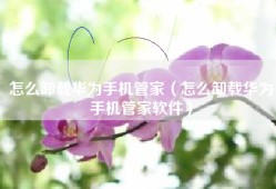 怎么卸载华为手机管家（怎么卸载华为手机管家软件）