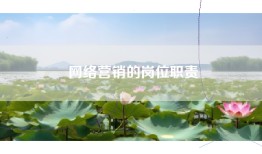 网络营销的岗位职责