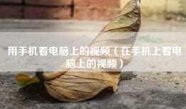 用手机看电脑上的视频（在手机上看电脑上的视频）