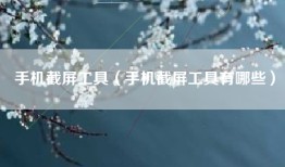 手机截屏工具（手机截屏工具有哪些）