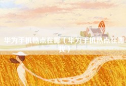 华为手机热点在哪（华为手机热点在哪找）