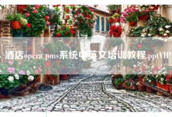 酒店opera pms系统中英文培训教程.pptVIP