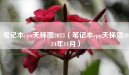 笔记本cpu天梯图2023（笔记本cpu天梯图2024年11月）