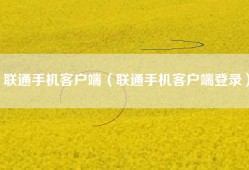 联通手机客户端（联通手机客户端登录）