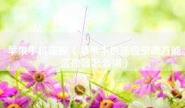 苹果手机遥控（苹果手机遥控空调万能遥控器怎么用）