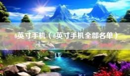 6英寸手机（6英寸手机全部名单）