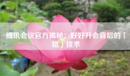 腾讯会议官方揭秘：好好开会背后的「稳」技术