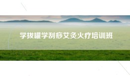 学拔罐学刮痧艾灸火疗培训班