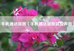 手机通话锁屏（手机通话锁屏就没声音）