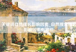 关键词自然排名影响因素_自然搜索排名影响因素有哪些