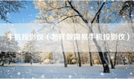 手机投影仪（怎样做简易手机投影仪）