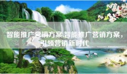 智能推广营销方案,智能推广营销方案，引领营销新时代