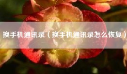 换手机通讯录（换手机通讯录怎么恢复）