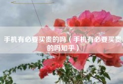 手机有必要买贵的吗（手机有必要买贵的吗知乎）