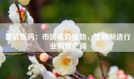 鲁抗医药：市场涨势强劲，生物制造行业前景广阔