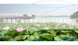 百度推广优化策略与实践深度解析报告