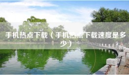 手机热点下载（手机热点下载速度是多少）