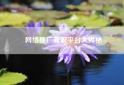 网络推广兼职平台大揭秘