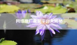 网络推广兼职平台大揭秘