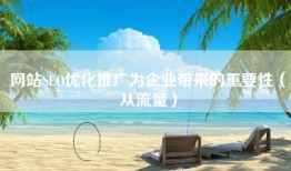 网站SEO优化推广为企业带来的重要性（从流量）