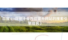 百度SEO优化（全方位提升网站的搜索引擎排名）