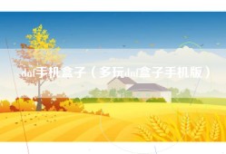 dnf手机盒子（多玩dnf盒子手机版）