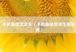 手机版绝地求生（手机版绝地求生模拟器）