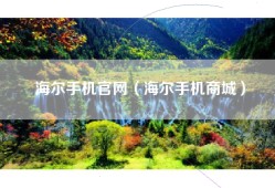 海尔手机官网（海尔手机商城）