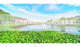 facebook如何连接到WhatsApp的引流渠道？facebook开户